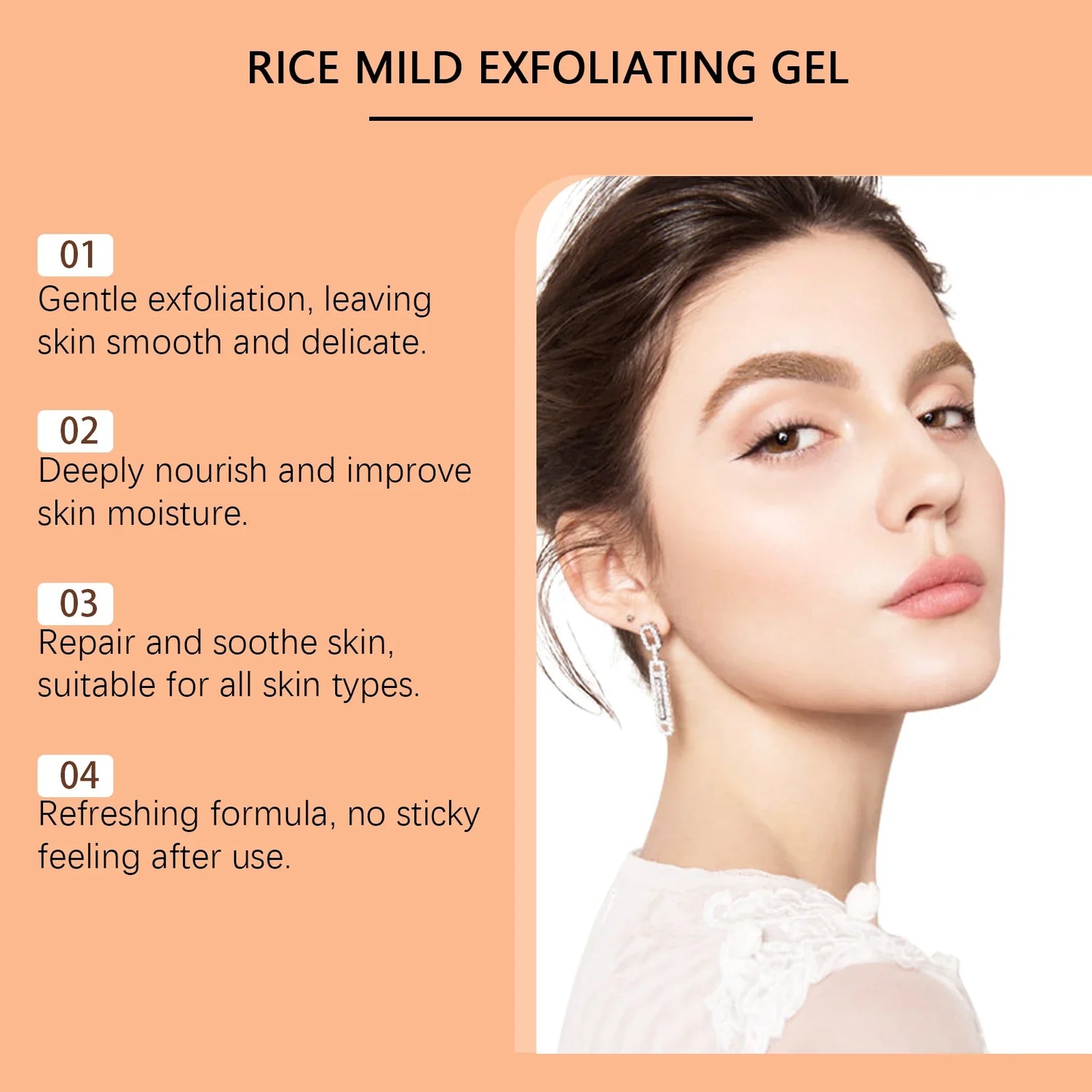 Rice Extract Exfoliating Gel  Gentle Pore Cleansing Formula - Product detail 4