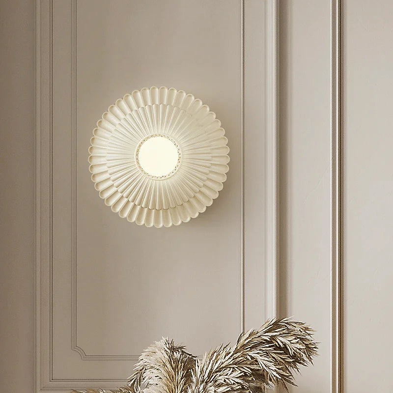 Modern French Wall Light Fluted Milk White Design - Product detail 6
