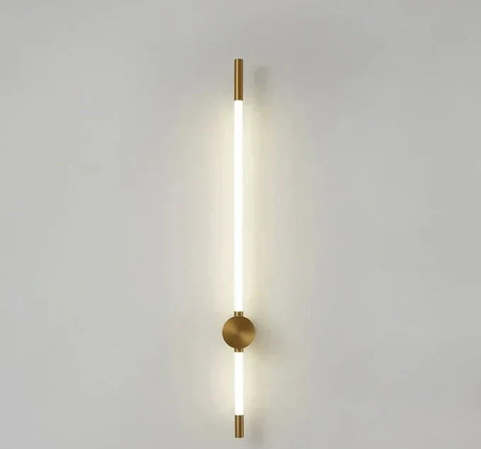 Vertical LED Wall Lamp Brushed Brass and White Design - Product detail 14