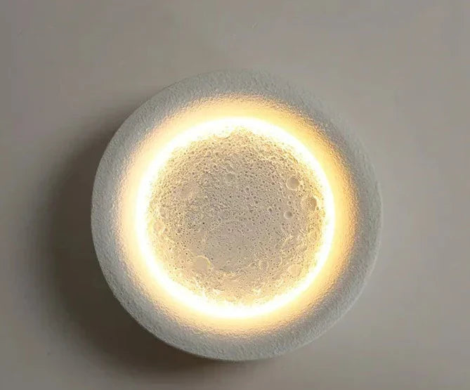 Modern Moon Wall Light Wabi Sabi Textured Design - Product detail 11