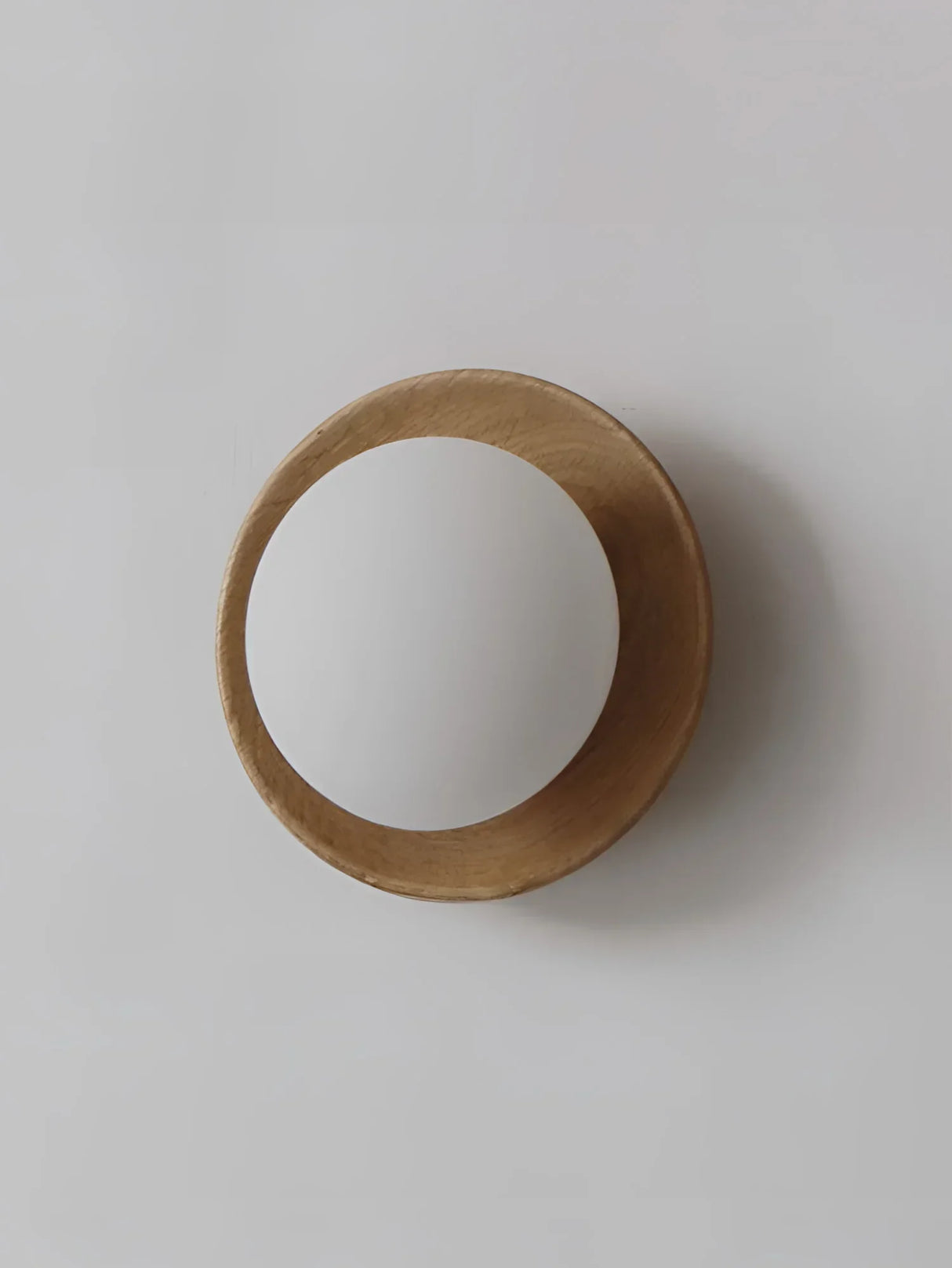 Modern Wall Light Walnut Wood Base with Glass Globe - Product detail 18