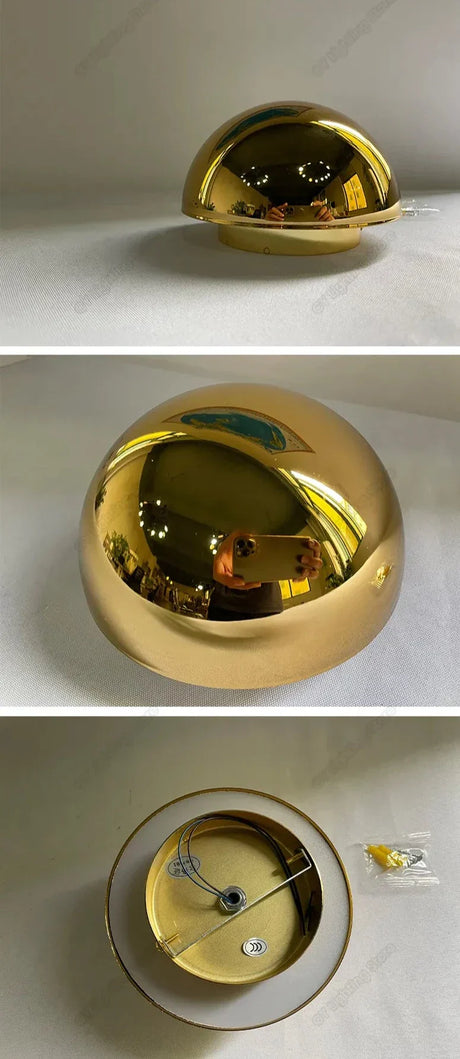 Modern Wall Sconce  Metallic Dome Light Fixture - Product detail 14