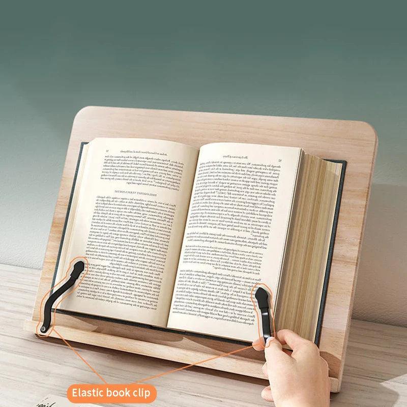 Wooden Book Stand Adjustable Pine Reading Holder - Product detail 5