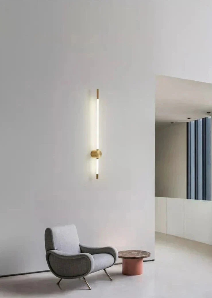 Modern LED Wall Light Linear Brass and White Design - Product detail 11