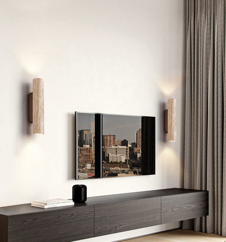 Modern Wall Sconce Natural Marble Cylinder Design - Product detail 7