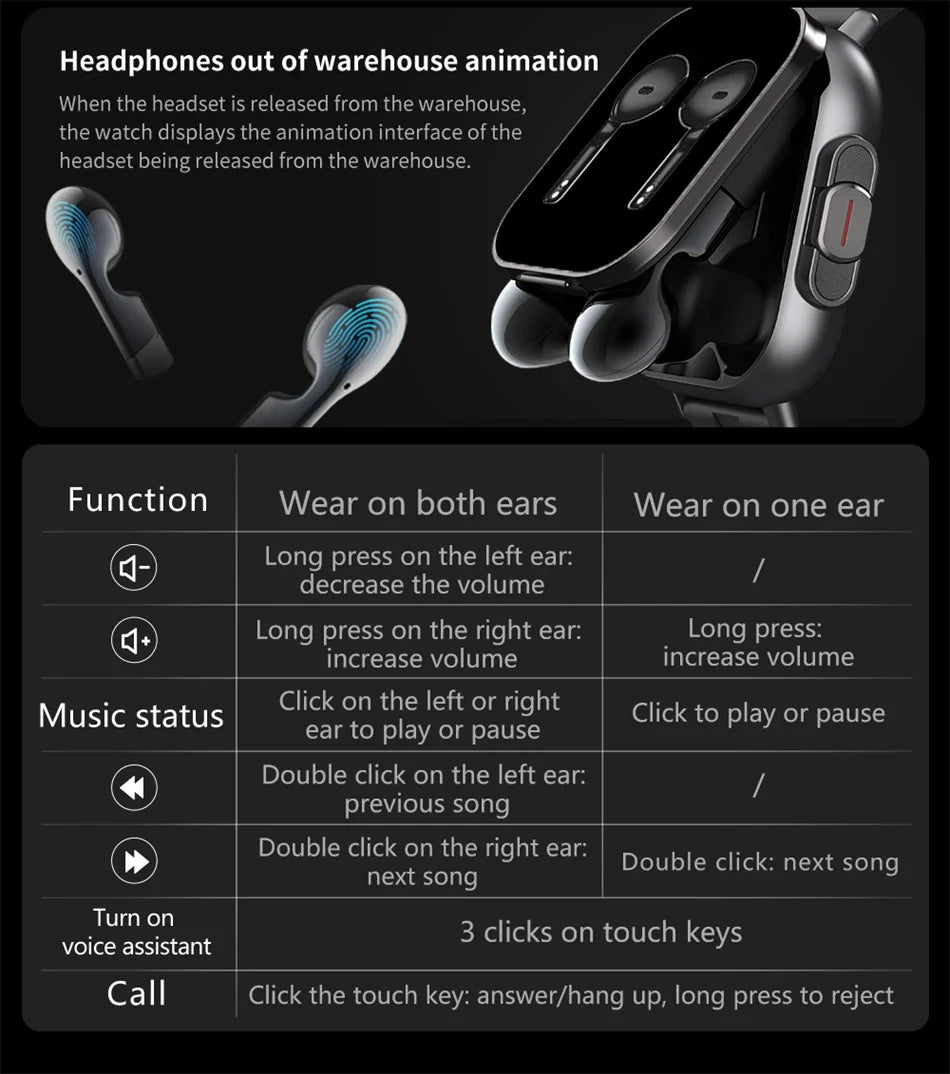 Smart Fitness Watch  2-in-1 AMOLED With Wireless Earbuds - Product detail 14