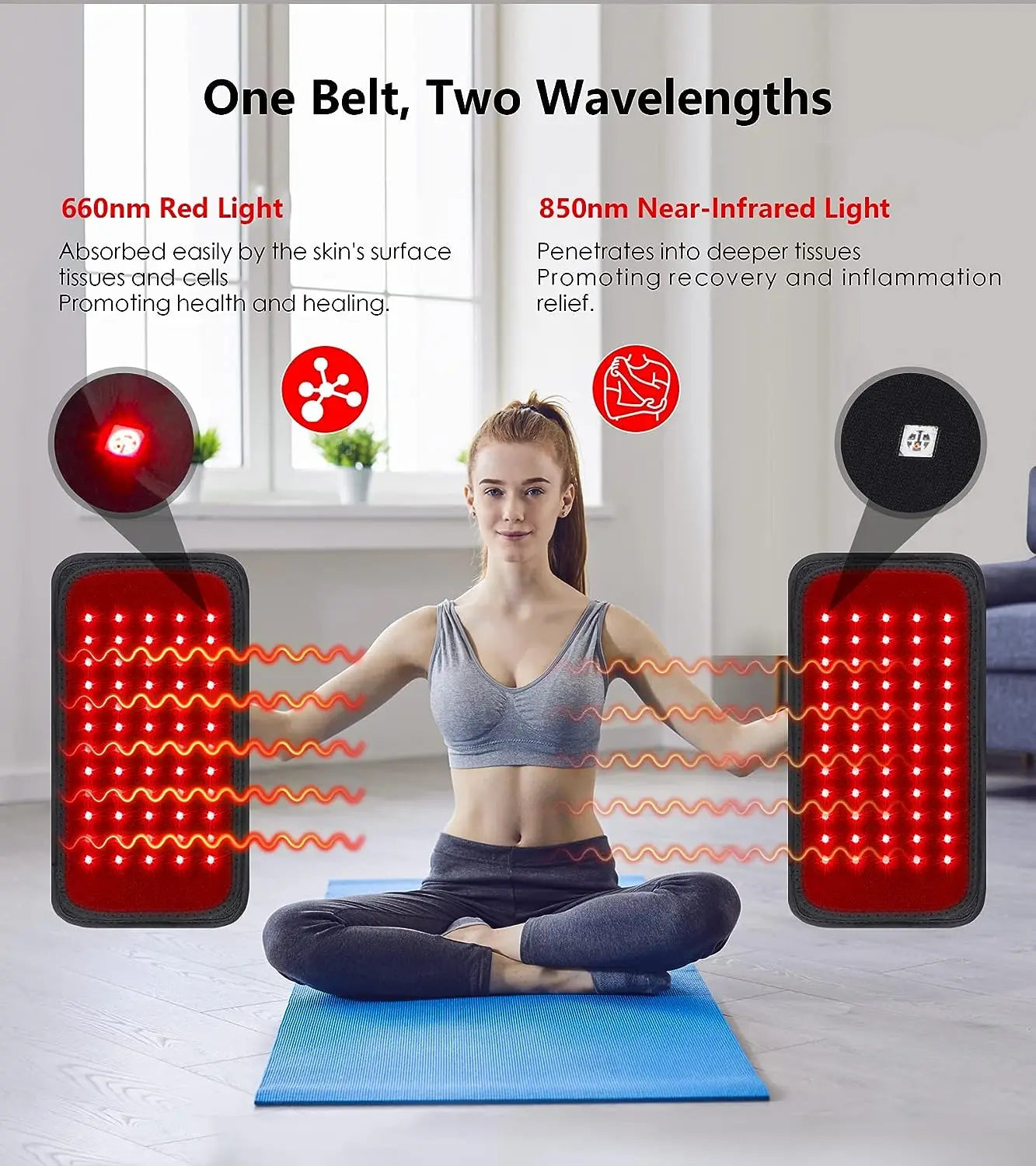 Red Light Therapy Belt  LED Pain Relief  Recovery Device - Product detail 4