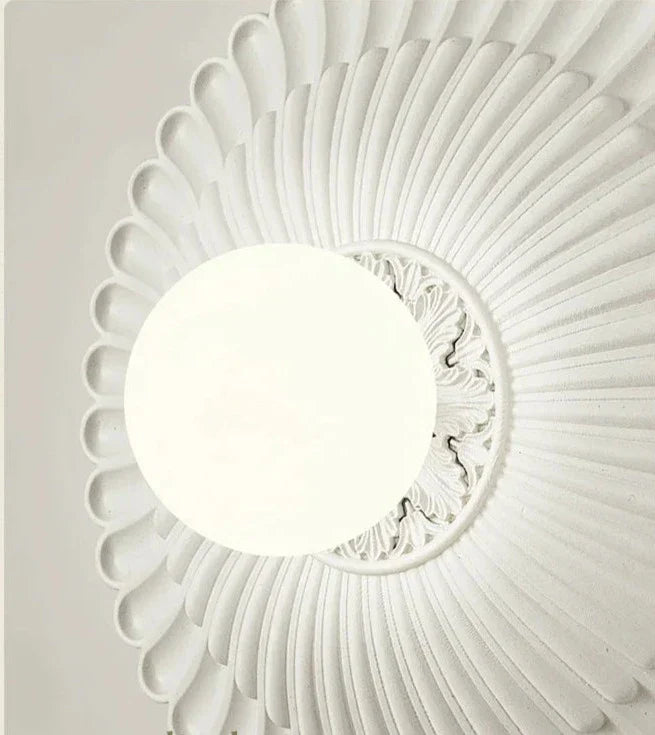 Modern French Wall Light Fluted Milk White Design - Product detail 10