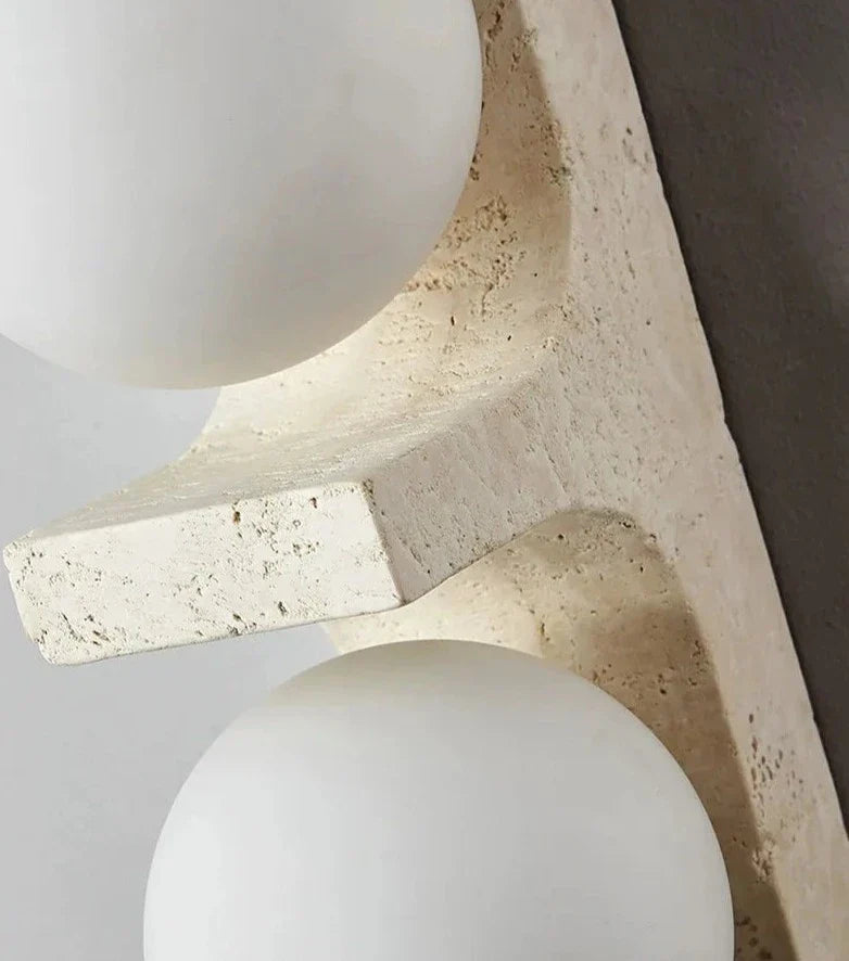 Modern LED Wall Light Natural Stone Dual Globe Design - Product detail 10