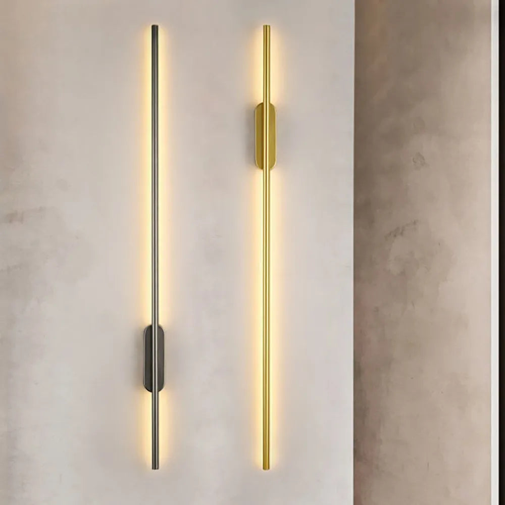 Modern LED Wall Sconce Linear Gold Metal Design - Product detail 8