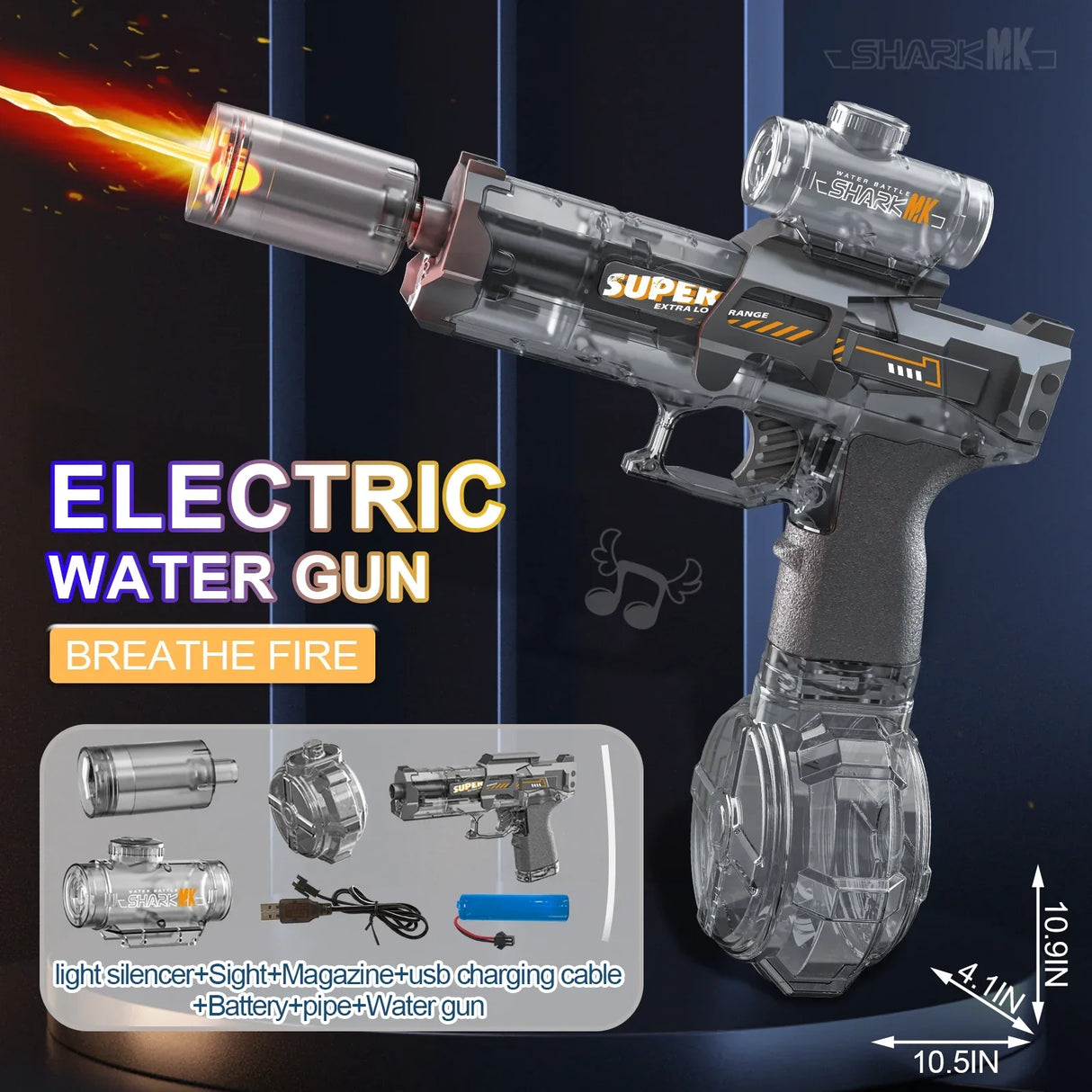 LED Water Gun  Automatic Electric Blaster With Light Effects - Product detail 10