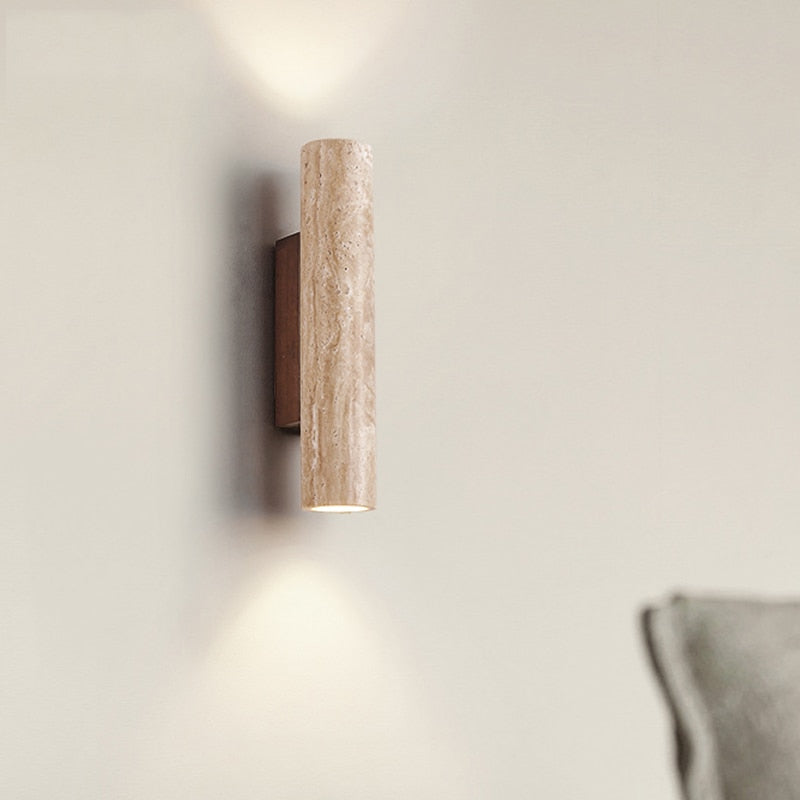 Modern Wall Sconce Natural Marble Cylinder Design - Product detail 6