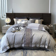 Luxury Egyptian Cotton Bedding Set  Embroidered Grey Pattern - Product detail 21