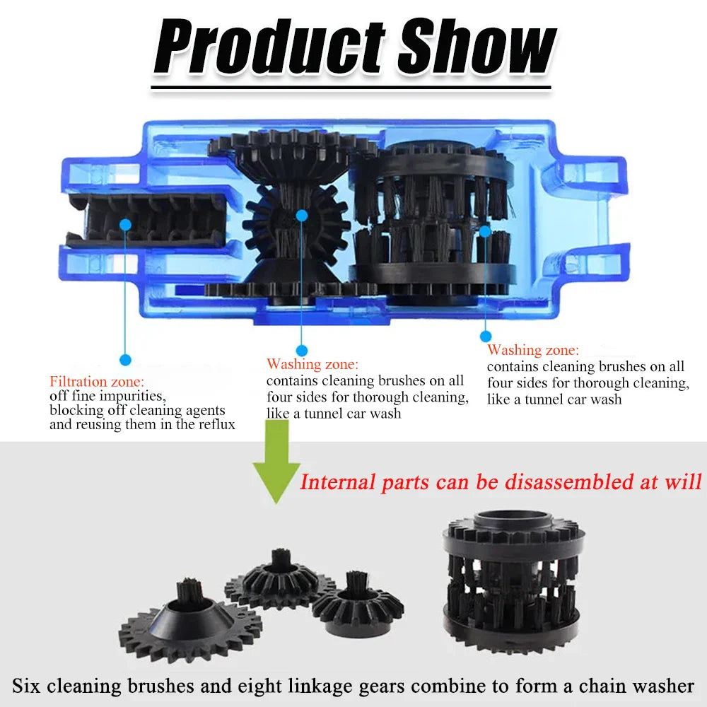 Bicycle Chain Cleaner Professional 3D Brush System - Detailed view