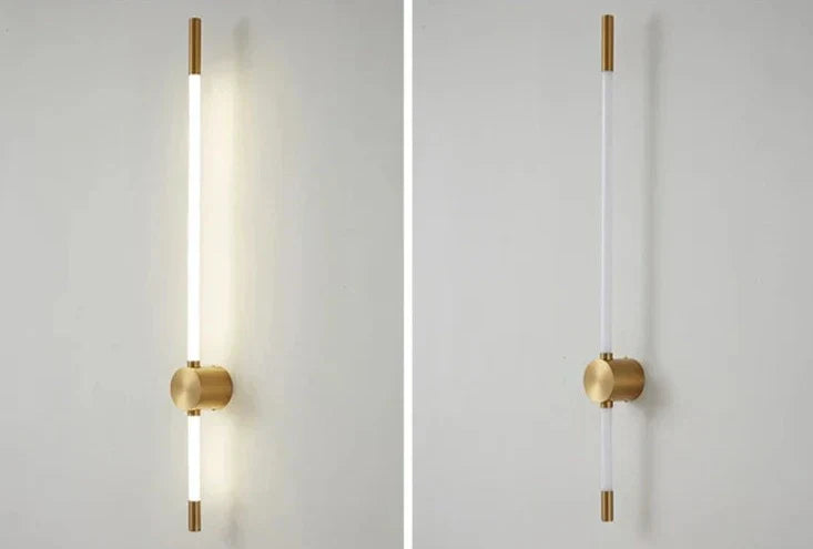 Modern LED Wall Light Linear Brass and White Design - Product detail 12