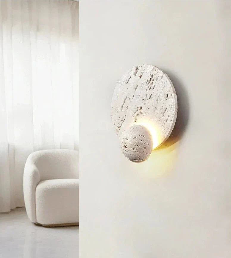 Stone Wall Light Natural Textured Round Design - Product detail 9