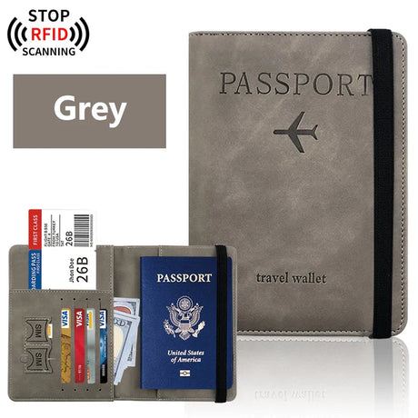 Travel Passport Holder  RFID Leather Card Organizer - Product detail 12