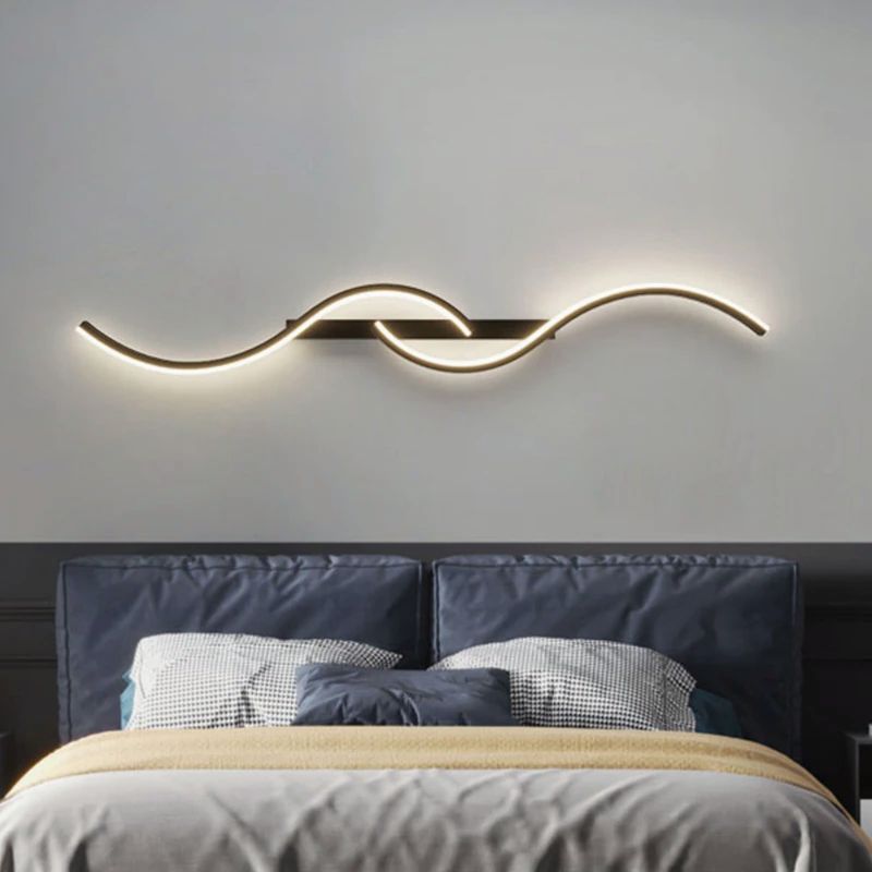 Modern LED Wall Light Curved Minimalist Design - Product detail 4