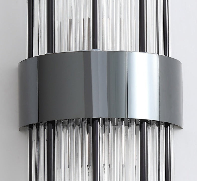 Modern Crystal Wall Lamp Gold Finish Metal Sconce - Product detail 22