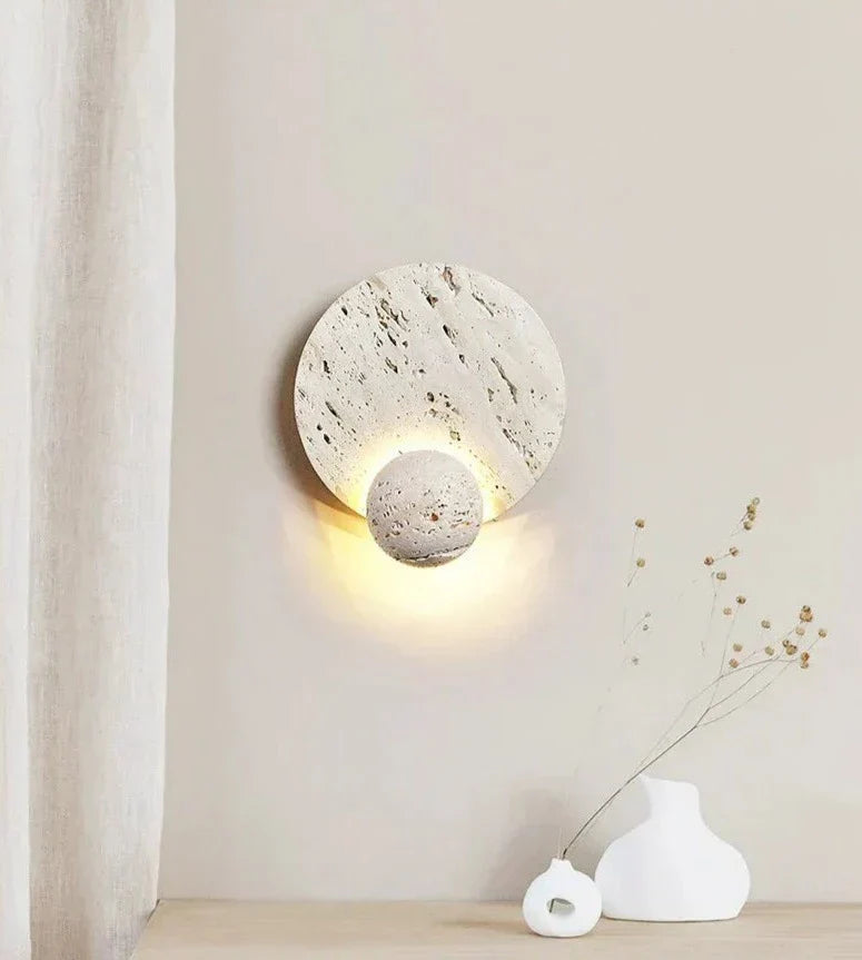 Stone Wall Light Natural Textured Round Design - Product detail 7