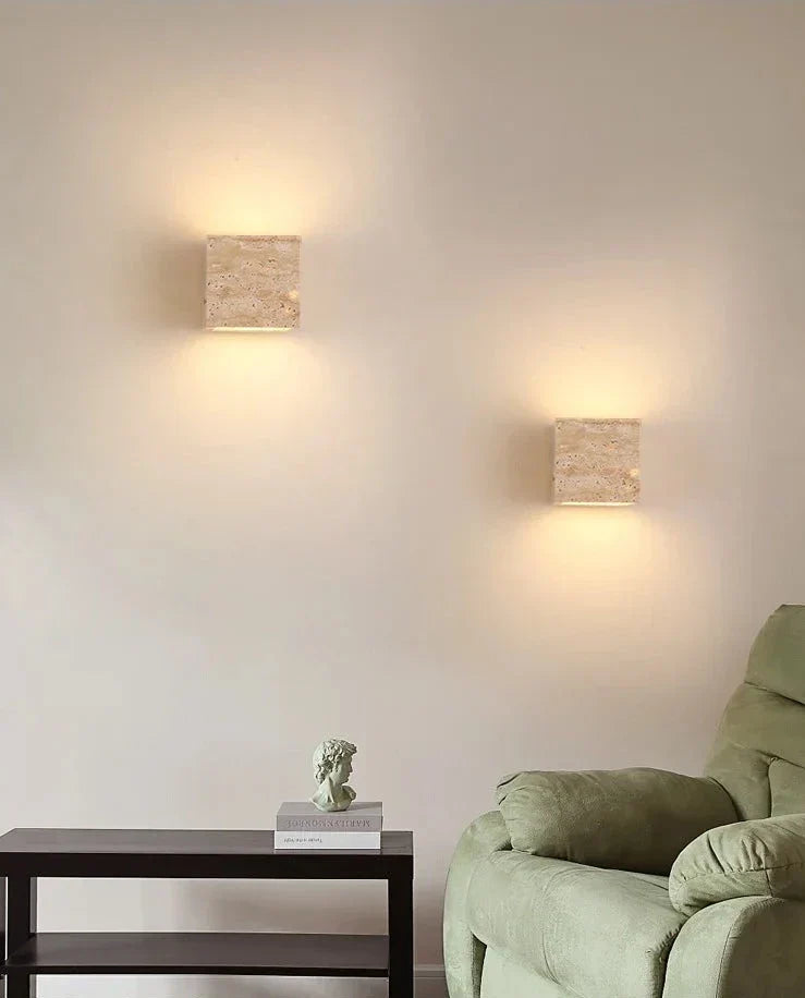 Modern Stone Wall Light Natural Travertine Finish - Product detail 9