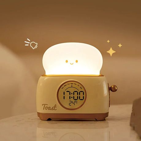 Kids Digital Alarm Clock  Smart Night Light With Temperature Display - Product showcase