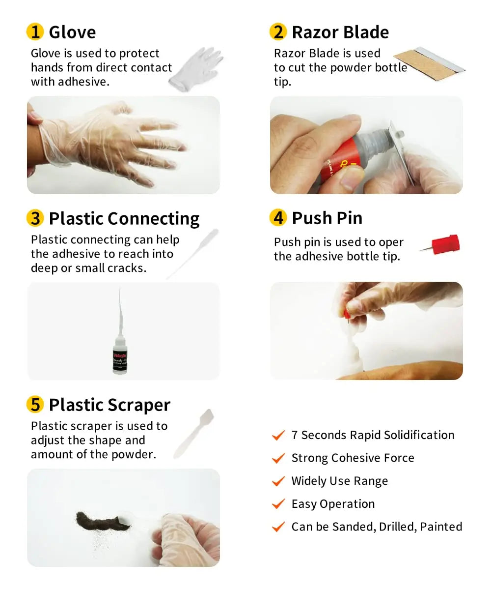 Multi-Surface Super Glue Professional Strength Instant Bond Adhesive - Product example