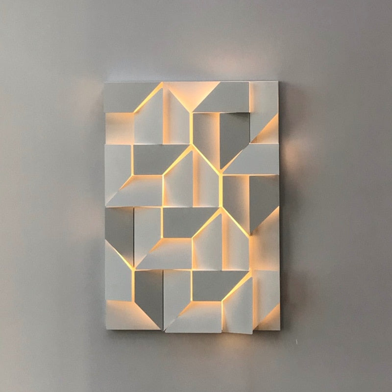 Modern 3D Wall Light Geometric LED Panel Design - Product example