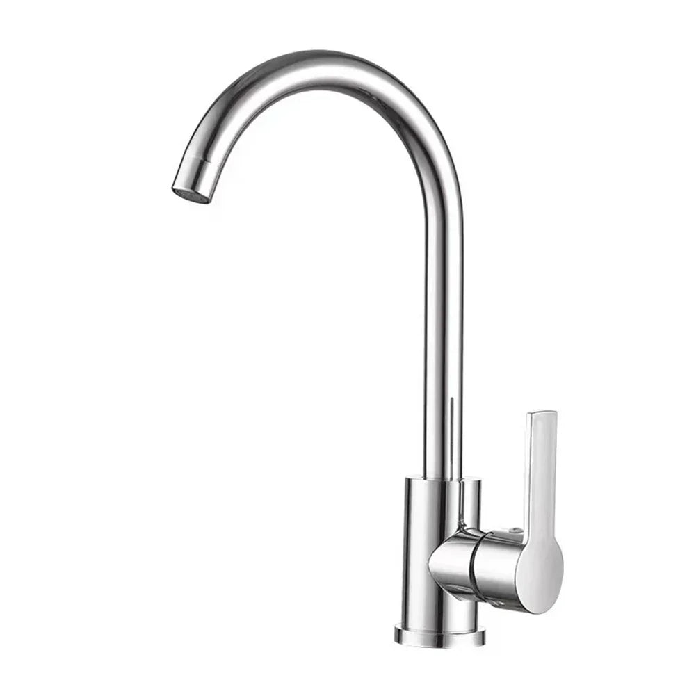 Modern Kitchen Faucet Chrome Single Handle Design - Product showcase