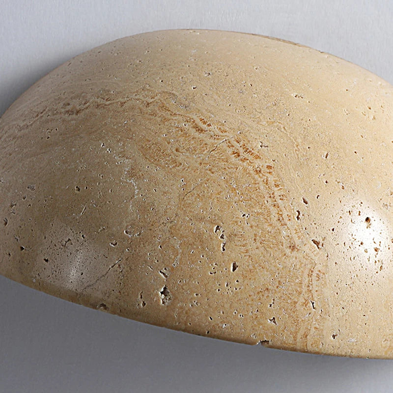 Modern Wall Light Natural Travertine Half-Moon Design - Product detail 5