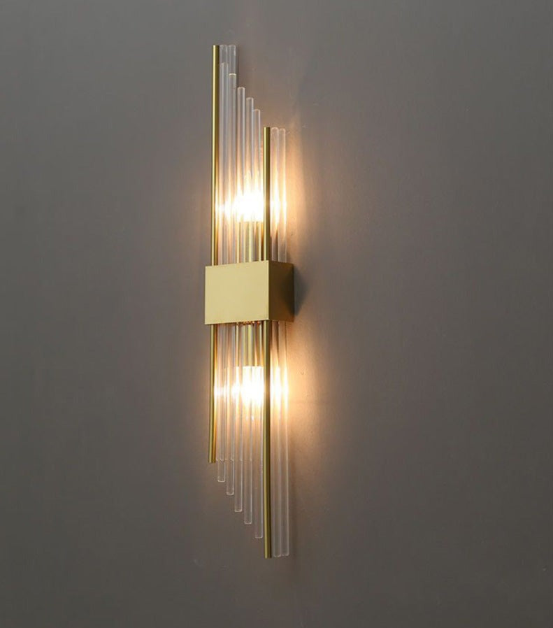 Modern Crystal Wall Lamp Gold Finish Metal Sconce - Product detail 13