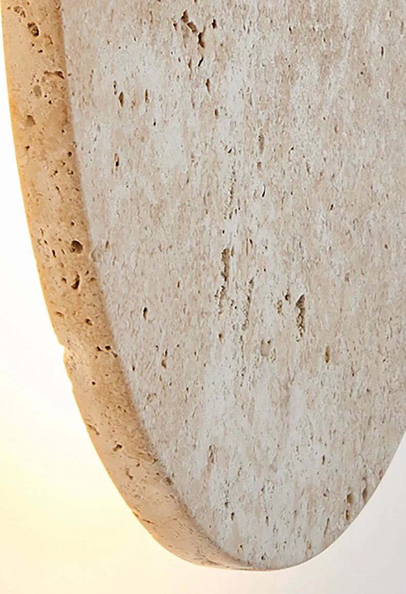 Round Travertine Wall Light Natural Stone LED Sconce - Product detail 14