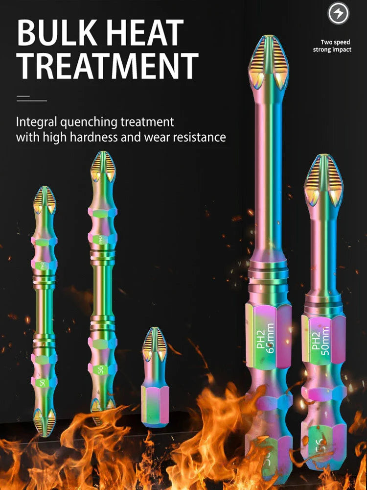 Professional Phillips Screwdriver Bit Set Rainbow Titanium Steel Impact Bits - Product detail 8