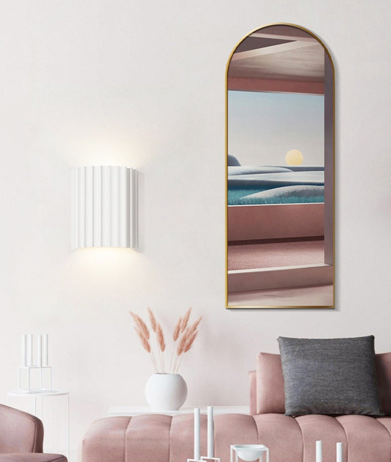 Modern LED Wall Light Fluted Green Aluminum Sconce - Product detail 10