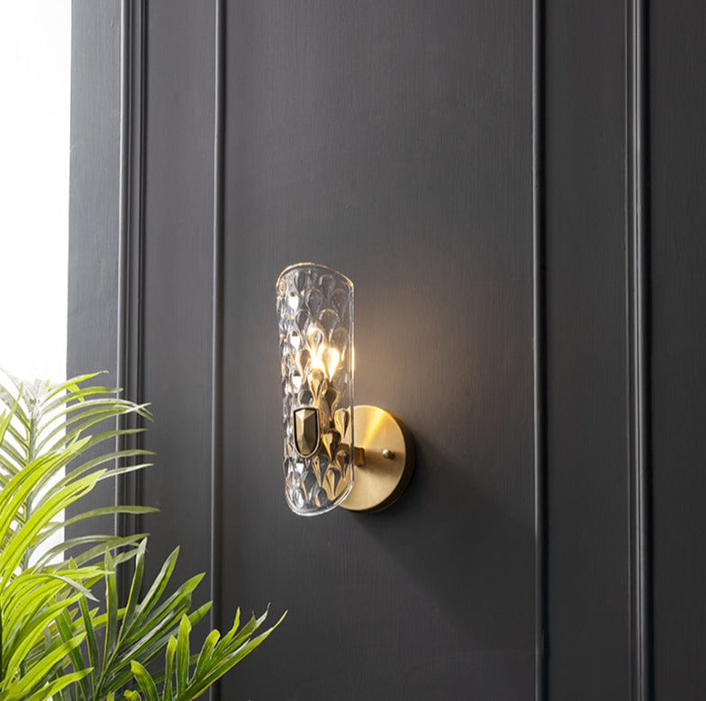 Modern Wall Sconce Crystal Glass with Gold Base - Product detail 9