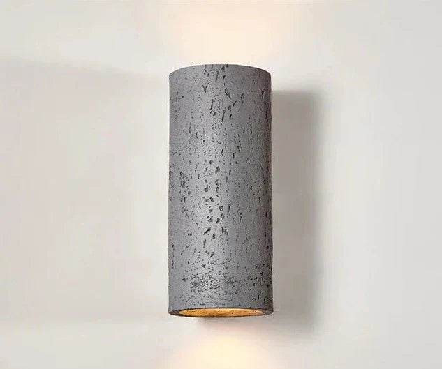 Modern Cement Wall Light Cylindrical Textured Design - Product detail 5