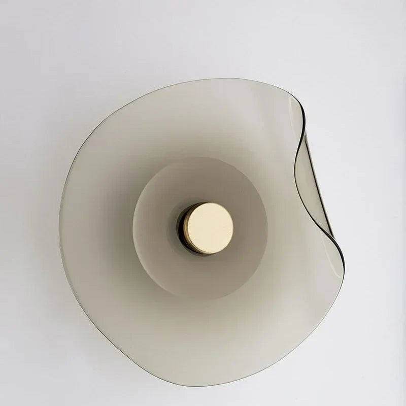 Modern Glass Wall Light Sculptural Stone Design - Product example