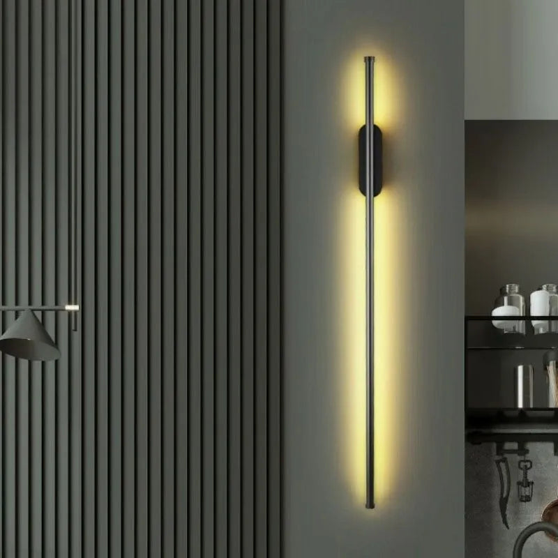 Modern LED Wall Sconce Linear Gold Metal Design - Product detail 6