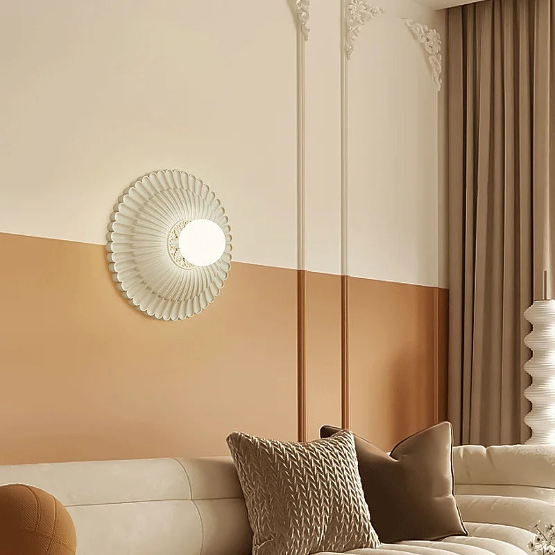 Modern French Wall Light Fluted Milk White Design - Product detail 5