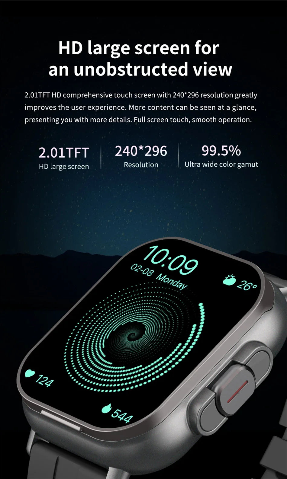 Smart Fitness Watch  2-in-1 AMOLED With Wireless Earbuds - Product detail 9