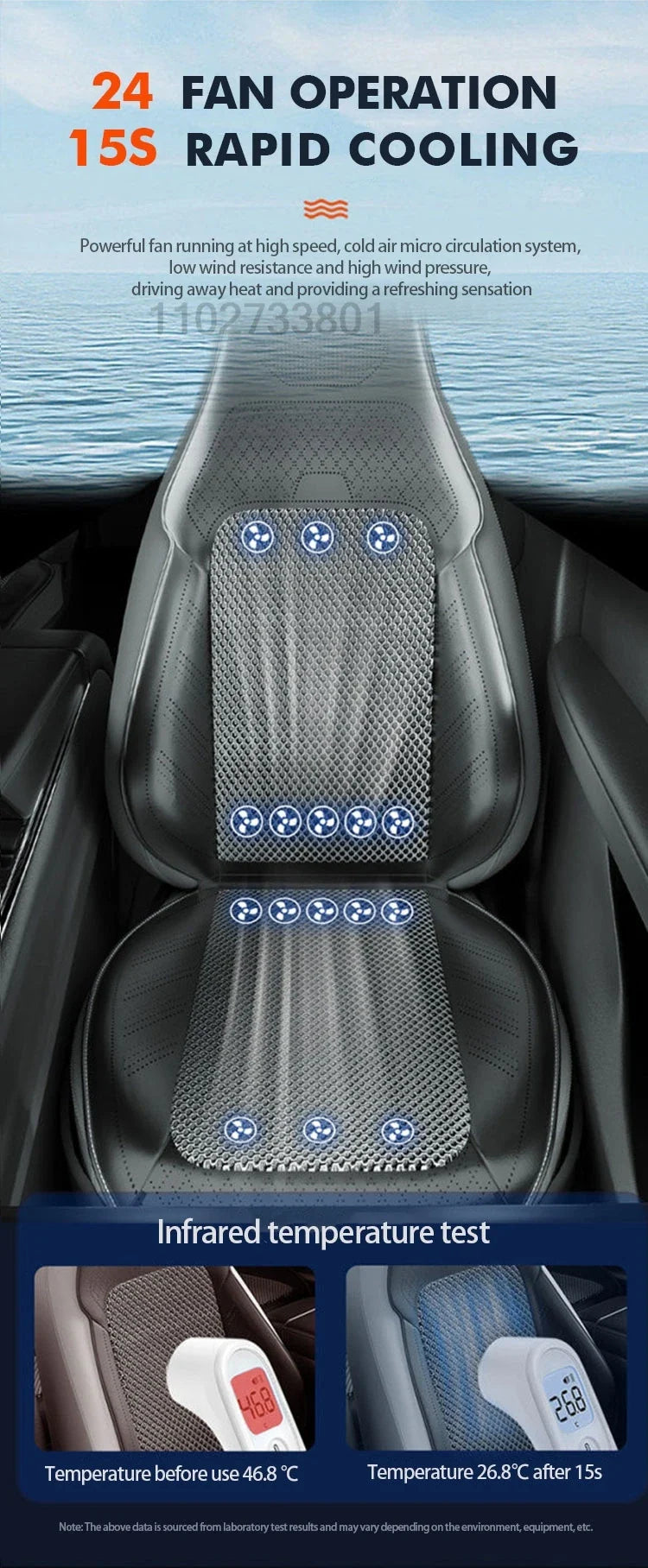 Car Cooling Massage Seat  24-Fan Ventilation System - Product detail 8