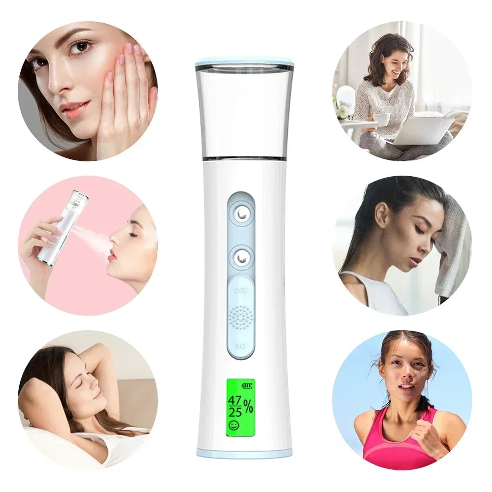 Portable Skin Moisturizer  Digital LCD Nano Mist Device - Detailed view