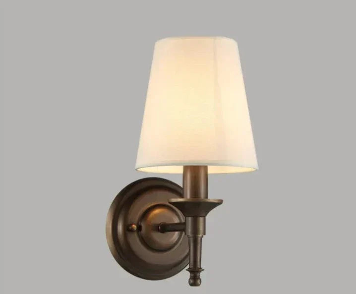 Modern LED Wall Sconce Brass Finish With Fabric Shade - Product detail 13