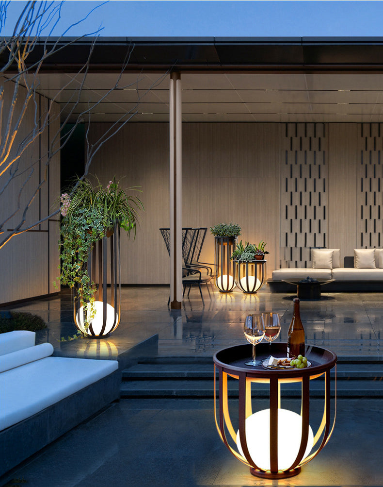 Modern Solar Garden Light Cage Design With Dual Power - Product detail 16