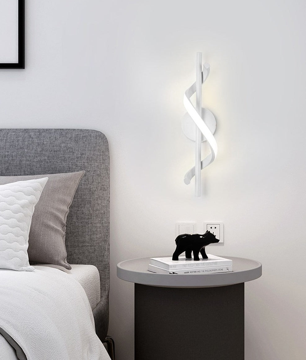 Modern Spiral Wall Light Gold White LED Design - Product detail 5