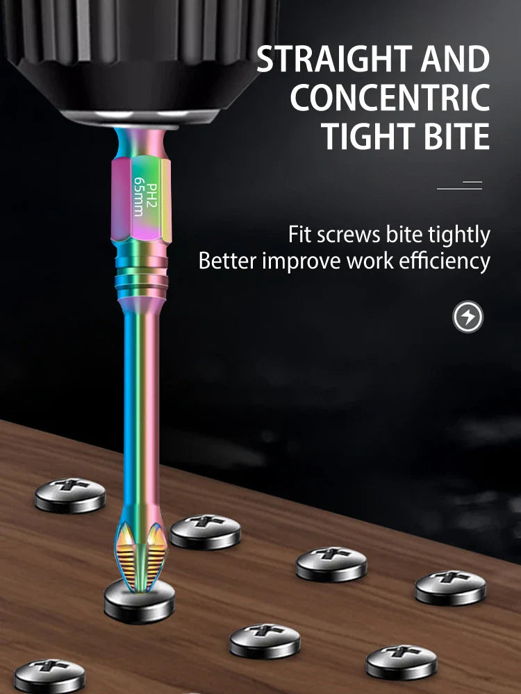 Professional Phillips Screwdriver Bit Set Rainbow Titanium Steel Impact Bits - Product detail 6