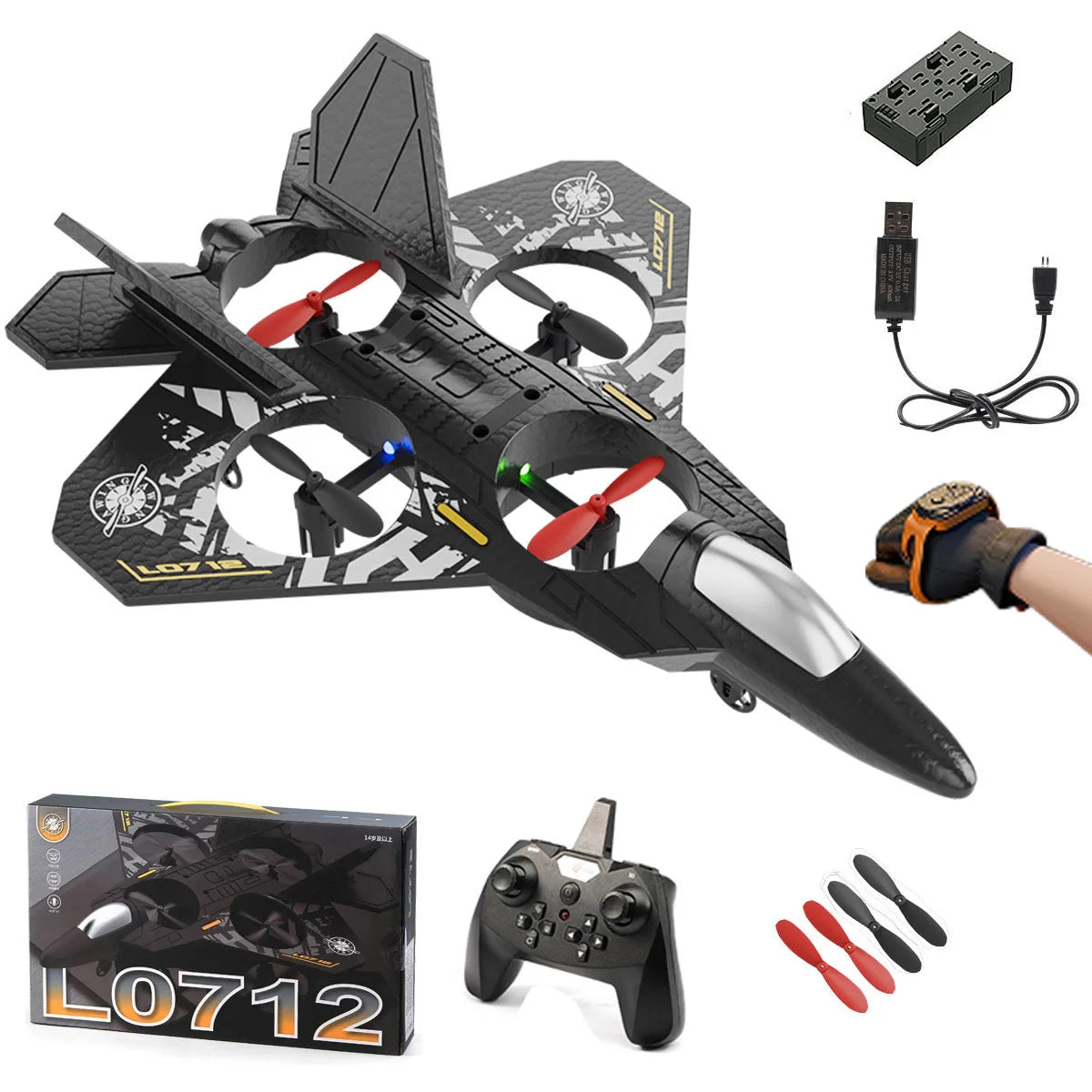 RC Fighter Drone  Quad Motor Gravity Sensor Aircraft - Product detail 15