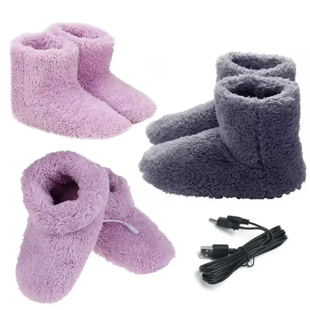 Heated Indoor Slippers  USB Powered Plush Comfort - Detailed view