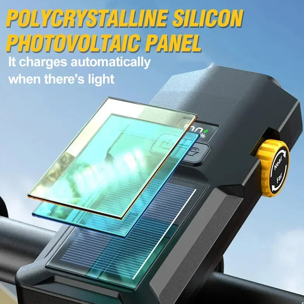 Solar USB Bike Light  High Power LED with Red COB Safety Lighting - Product detail 4