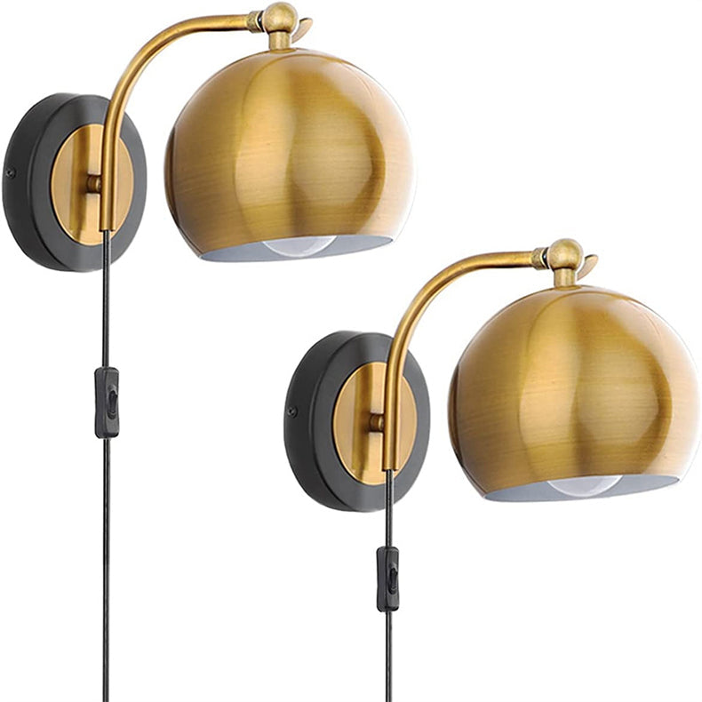 Vintage Wall Sconce Gold Dome Adjustable Arm - Product detail 9